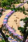 Thailand-Phuket-Umbrellas and chairs on the sandy beach Art Print